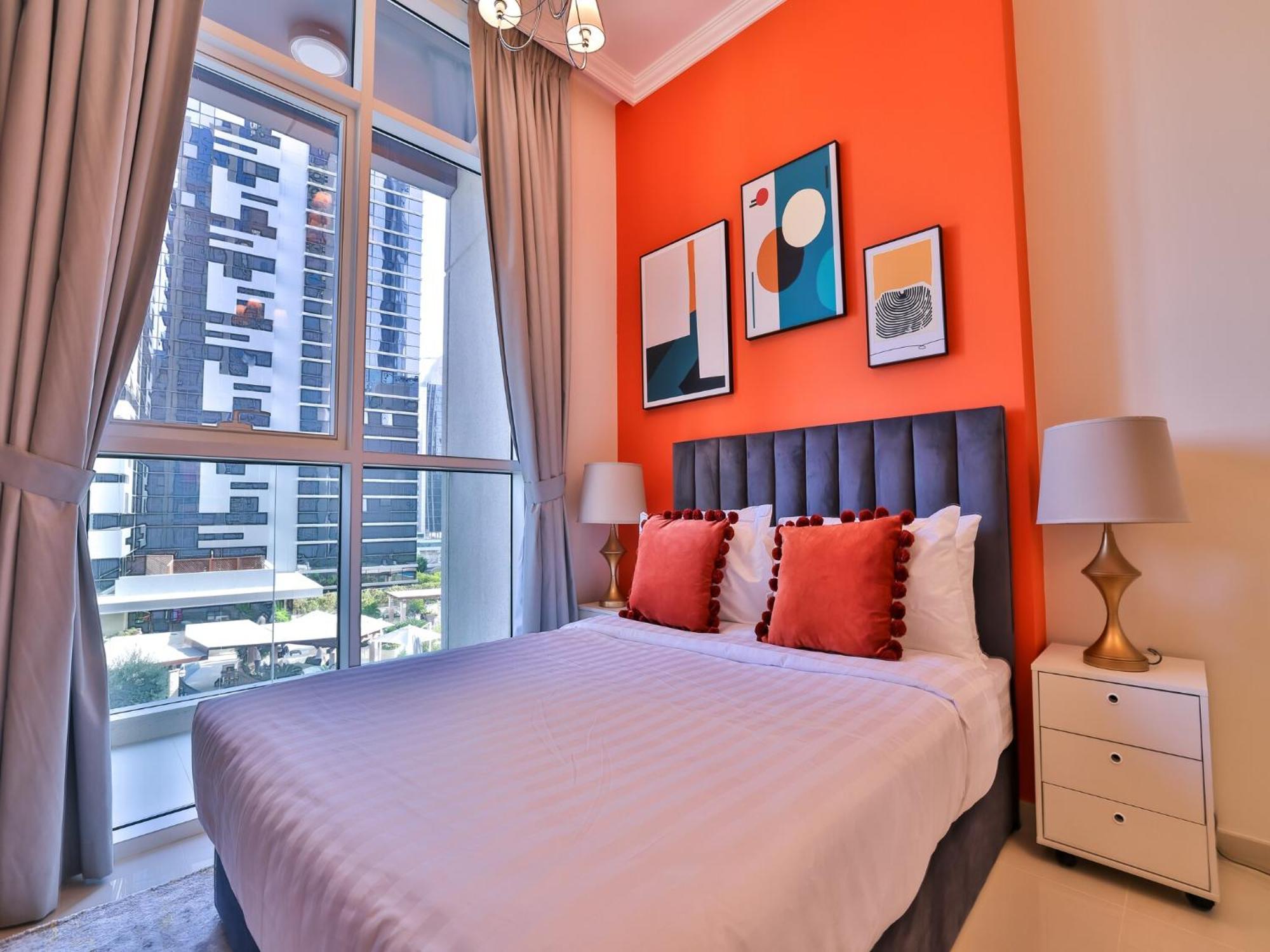 Luxe Apartments Near Dubai Mall Burj Khalifa Pool Gym Parking Eksteriør bilde